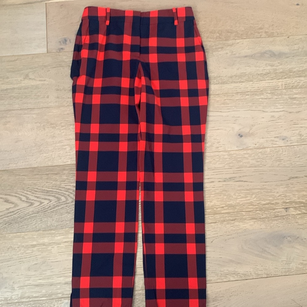 Tory Sport Red and Navy Plaid Pants - Picture 4 of 4